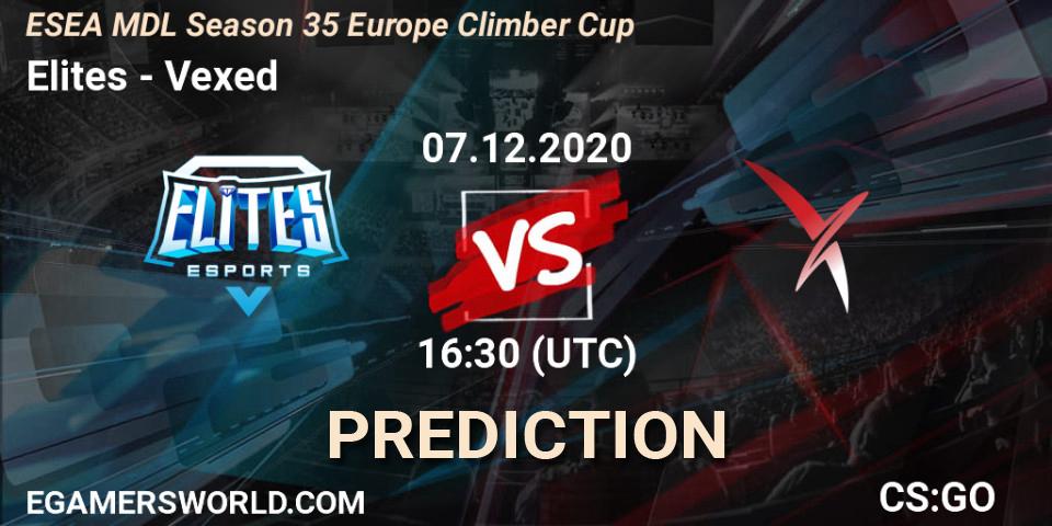 Elites - Vexed: прогноз. 07.12.2020 at 16:30, Counter-Strike (CS2), ESEA MDL Season 35 Europe Climber Cup