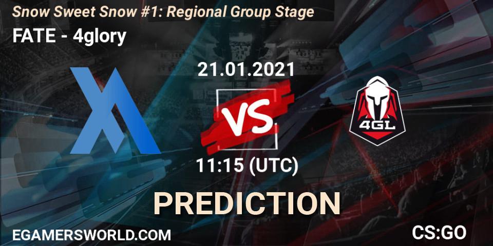 FATE - 4glory: прогноз. 21.01.2021 at 11:15, Counter-Strike (CS2), Snow Sweet Snow #1: Regional Group Stage
