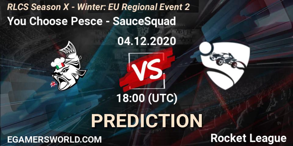 You Choose Pesce - SauceSquad: прогноз. 04.12.2020 at 18:00, Rocket League, RLCS Season X - Winter: EU Regional Event 2