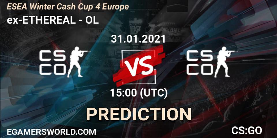 ex-ETHEREAL - OL: прогноз. 31.01.2021 at 15:00, Counter-Strike (CS2), ESEA Cash Cup - Europe: Winter 2020 #4