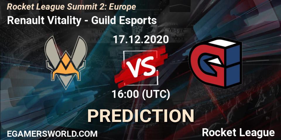 Renault Vitality - Guild Esports: прогноз. 17.12.2020 at 16:00, Rocket League, Rocket League Summit 2: Europe