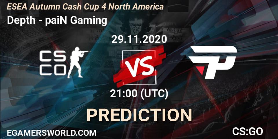 Depth - paiN Gaming: прогноз. 29.11.2020 at 21:00, Counter-Strike (CS2), ESEA Autumn Cash Cup 4 North America