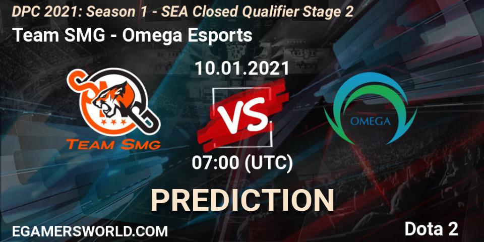 Team SMG - Omega Esports: прогноз. 10.01.2021 at 07:08, Dota 2, DPC 2021: Season 1 - SEA Closed Qualifier Stage 2