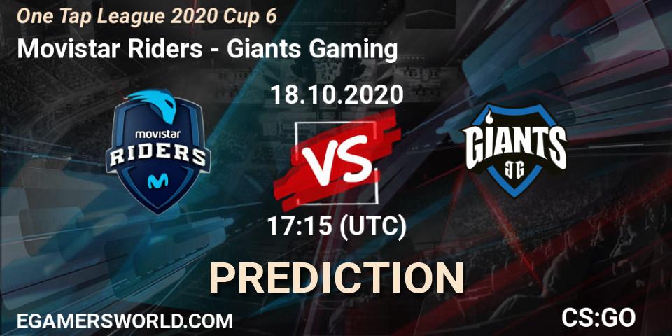 Movistar Riders - Giants Gaming: прогноз. 18.10.2020 at 17:25, Counter-Strike (CS2), One Tap League 2020 Cup 6
