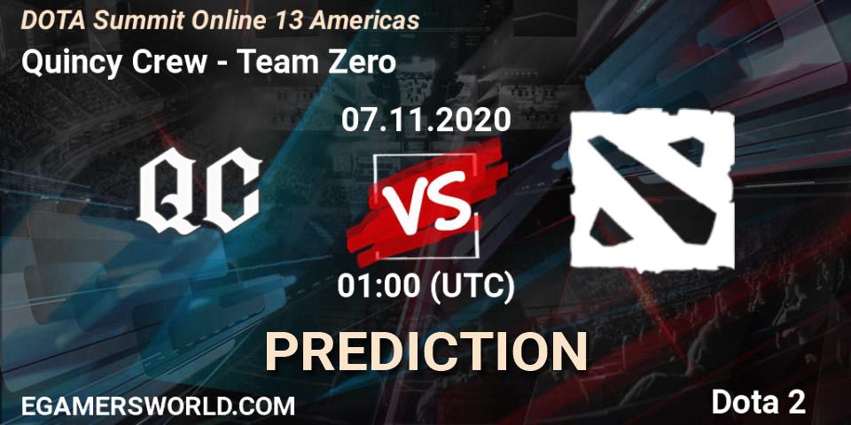 Quincy Crew - Team Zero: прогноз. 07.11.2020 at 01:00, Dota 2, DOTA Summit 13: Americas