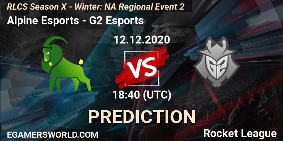 Alpine Esports - G2 Esports: прогноз. 12.12.2020 at 18:40, Rocket League, RLCS Season X - Winter: NA Regional Event 2