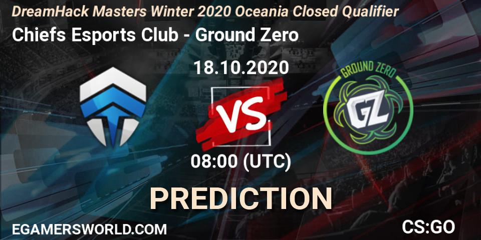 Chiefs Esports Club - Ground Zero: прогноз. 18.10.2020 at 08:00, Counter-Strike (CS2), DreamHack Masters Winter 2020 Oceania Closed Qualifier