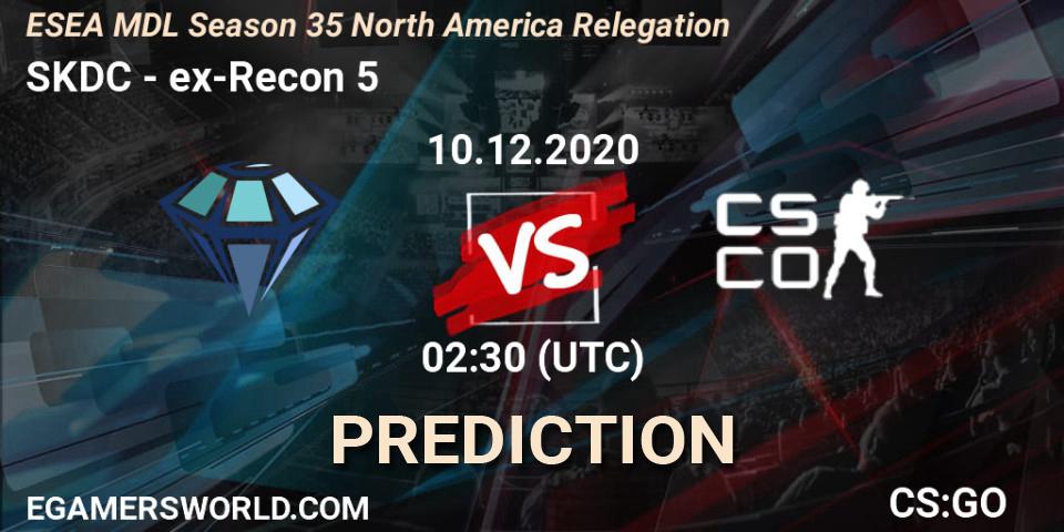 SKDC - ex-Recon 5: прогноз. 10.12.2020 at 02:30, Counter-Strike (CS2), ESEA MDL Season 35 North America Relegation