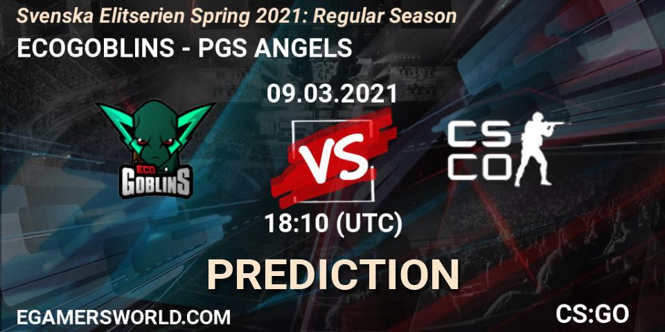 ECOGOBLINS - PGS ANGELS: прогноз. 09.03.2021 at 18:10, Counter-Strike (CS2), Svenska Elitserien Spring 2021: Regular Season