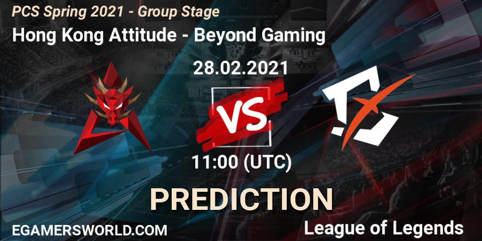 Hong Kong Attitude - Beyond Gaming: прогноз. 28.02.2021 at 10:55, LoL, PCS Spring 2021 - Group Stage