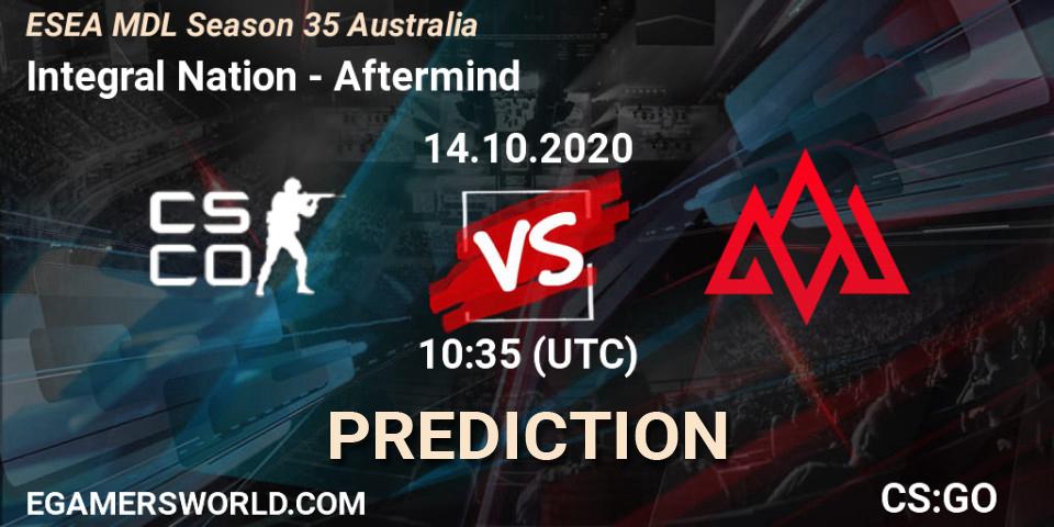 Integral Nation - Aftermind: прогноз. 14.10.2020 at 10:35, Counter-Strike (CS2), ESEA MDL Season 35 Australia