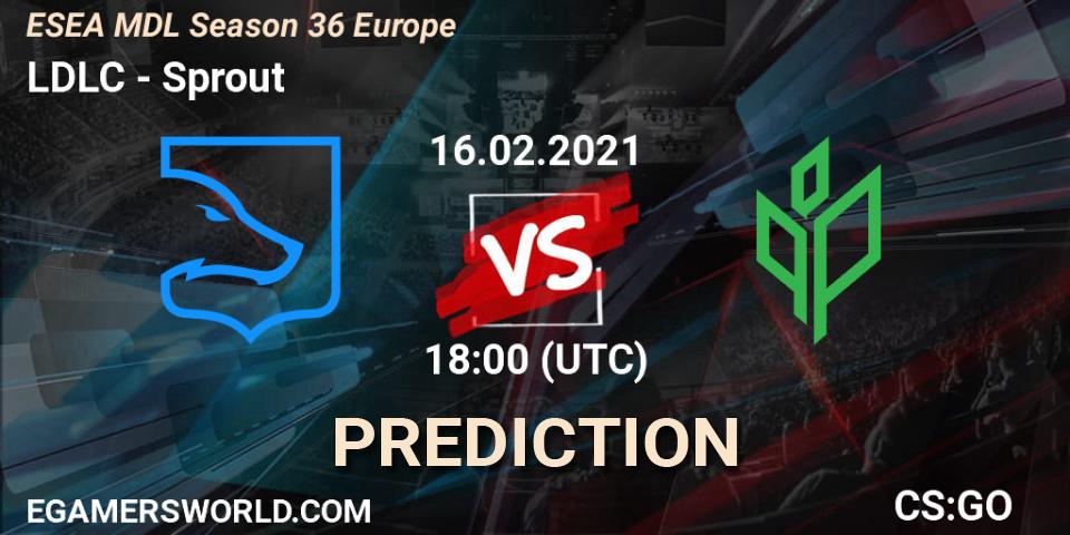 LDLC - Sprout: прогноз. 16.02.2021 at 18:05, Counter-Strike (CS2), MDL ESEA Season 36: Europe - Premier division