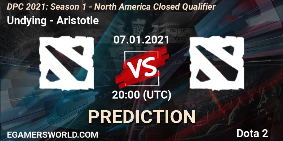 Undying - Aristotle: прогноз. 07.01.2021 at 20:29, Dota 2, DPC 2021: Season 1 - North America Closed Qualifier