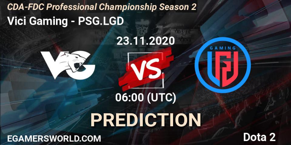 Vici Gaming - PSG.LGD: прогноз. 23.11.2020 at 06:12, Dota 2, CDA-FDC Professional Championship Season 2