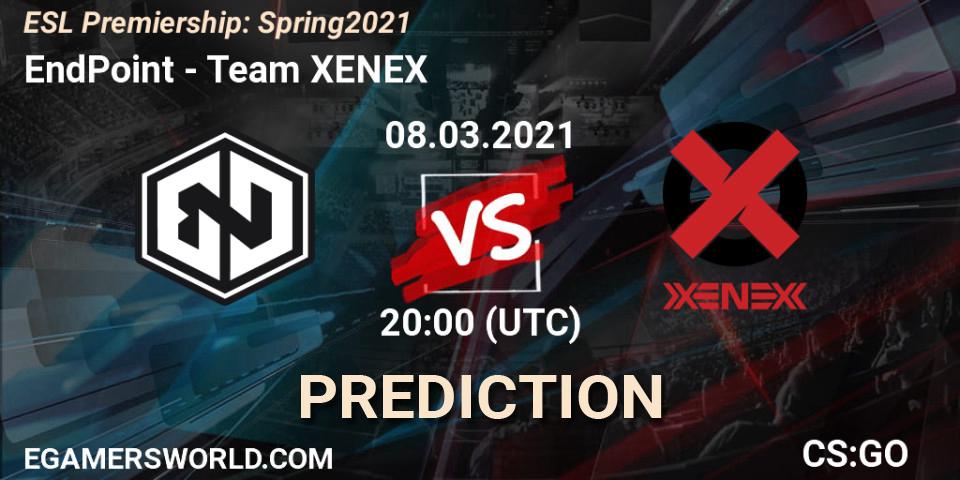 EndPoint - XENEX: прогноз. 08.03.2021 at 20:00, Counter-Strike (CS2), ESL Premiership: Spring 2021