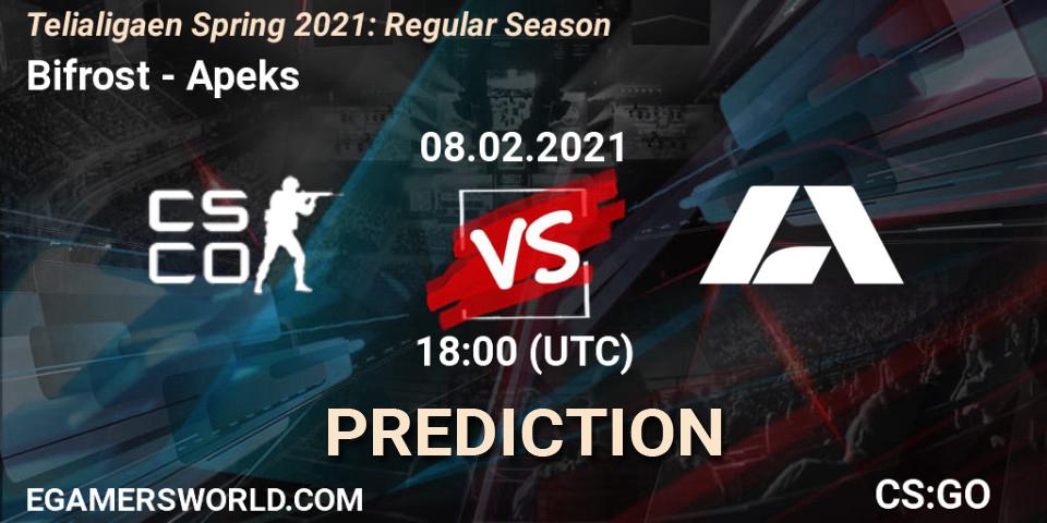 Bifrost - Apeks: прогноз. 08.02.2021 at 18:00, Counter-Strike (CS2), Telialigaen Spring 2021: Regular Season