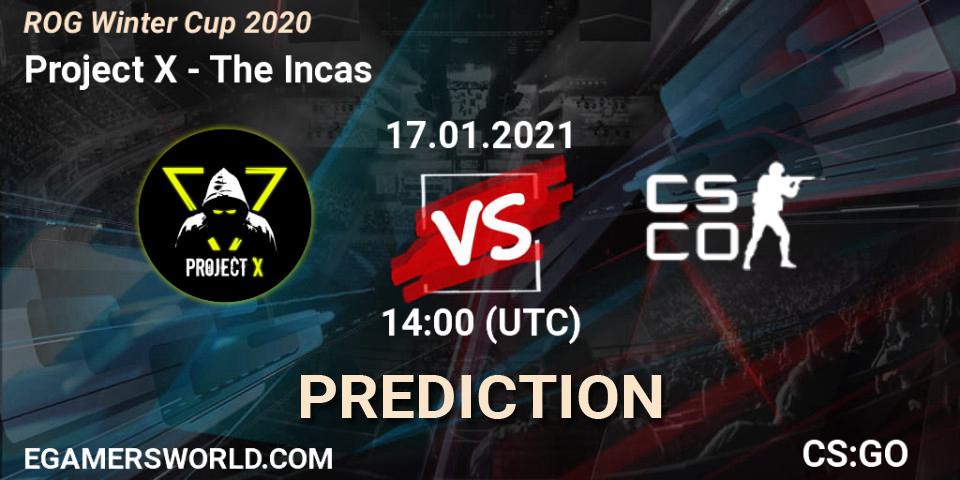 Project X - The Incas: прогноз. 17.01.2021 at 10:00, Counter-Strike (CS2), ROG Winter Cup 2020