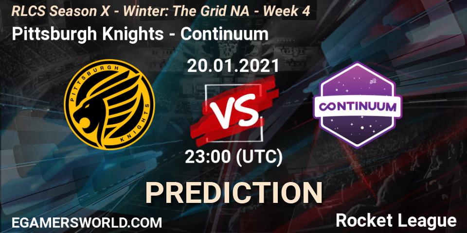 Pittsburgh Knights - Continuum: прогноз. 20.01.2021 at 23:00, Rocket League, RLCS Season X - Winter: The Grid NA - Week 4