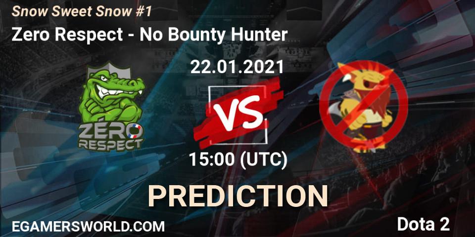 Zero Respect - No Bounty Hunter: прогноз. 22.01.21, Dota 2, Snow Sweet Snow #1