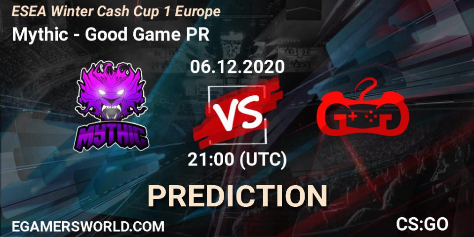 Mythic - Good Game PR: прогноз. 06.12.2020 at 21:00, Counter-Strike (CS2), ESEA Winter Cash Cup 1 Europe