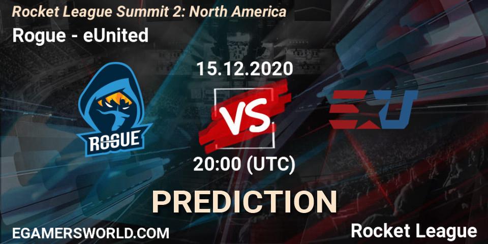 Rogue - eUnited: прогноз. 15.12.2020 at 20:00, Rocket League, Rocket League Summit 2: North America