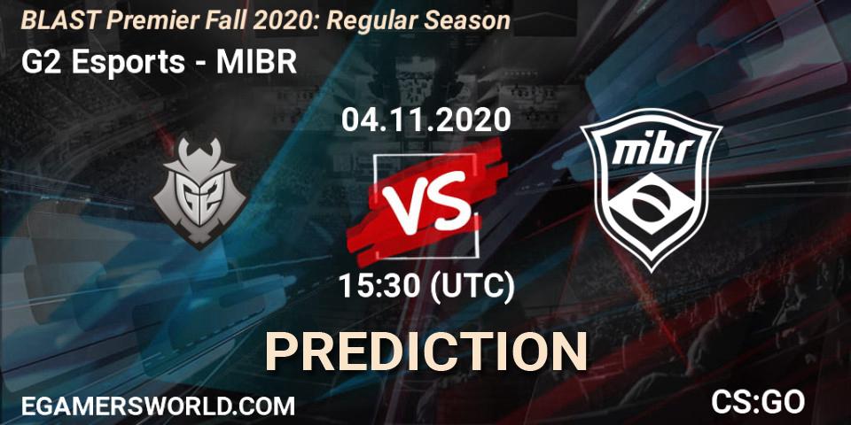 G2 Esports - MIBR: прогноз. 04.11.2020 at 15:30, Counter-Strike (CS2), BLAST Premier Fall 2020: Regular Season
