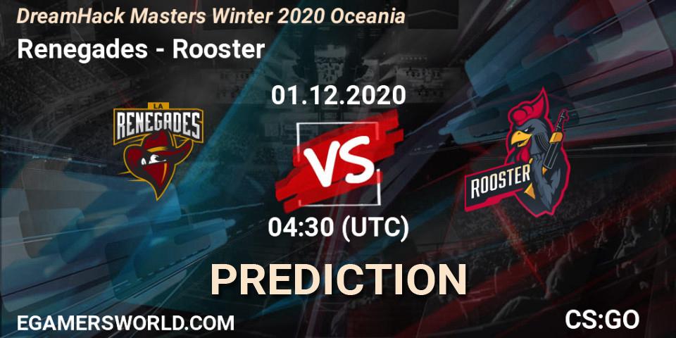 Renegades - Rooster: прогноз. 01.12.2020 at 04:30, Counter-Strike (CS2), DreamHack Masters Winter 2020 Oceania