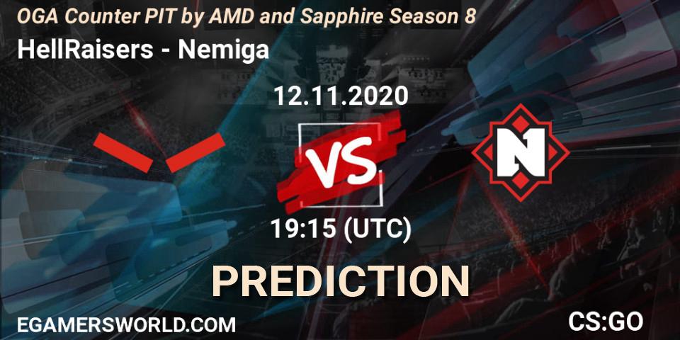 HellRaisers - Nemiga: прогноз. 12.11.2020 at 19:15, Counter-Strike (CS2), OGA Counter PIT by AMD and Sapphire Season 8