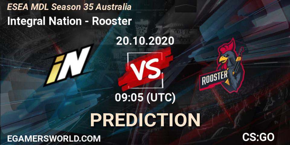 Integral Nation - Rooster: прогноз. 20.10.2020 at 09:05, Counter-Strike (CS2), ESEA MDL Season 35 Australia