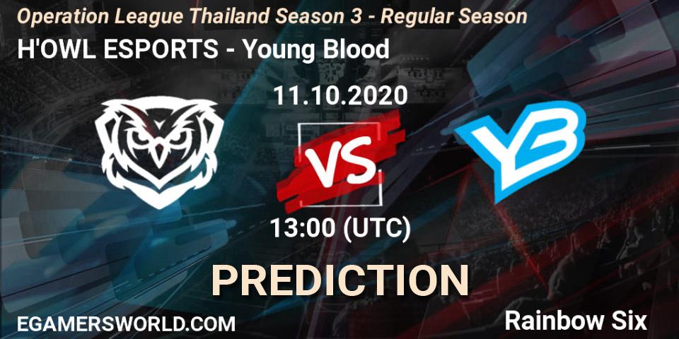 H'OWL ESPORTS - Young Blood: прогноз. 11.10.2020 at 13:00, Rainbow Six, Operation League Thailand Season 3 - Regular Season