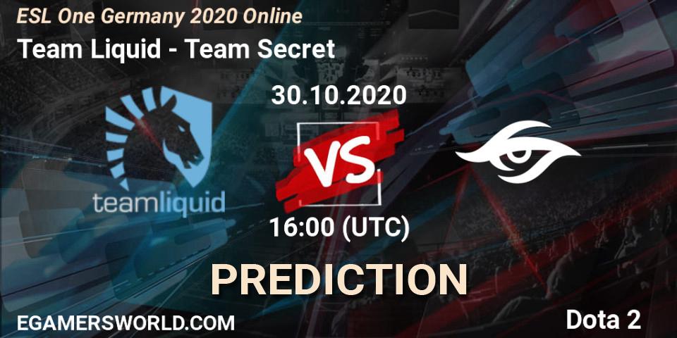Team Liquid - Team Secret: прогноз. 30.10.20, Dota 2, ESL One Germany 2020 Online