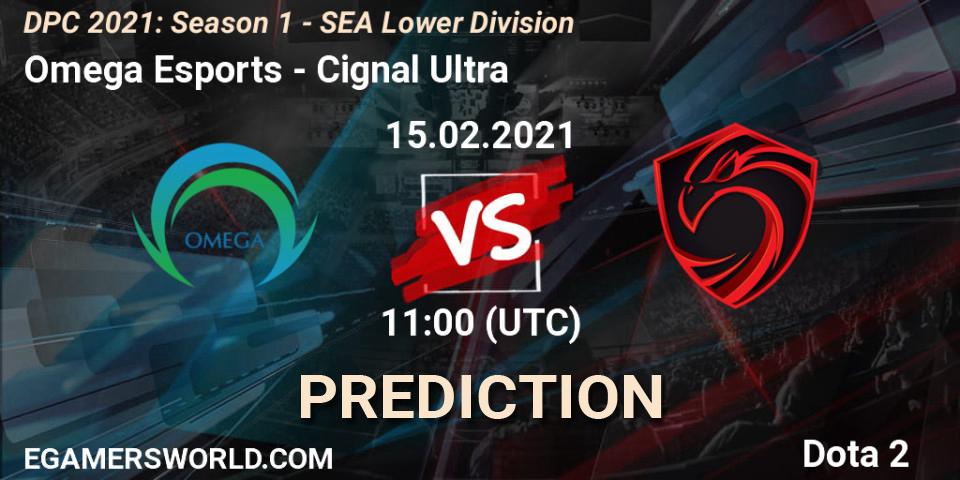 Omega Esports - Cignal Ultra: прогноз. 15.02.21, Dota 2, DPC 2021: Season 1 - SEA Lower Division
