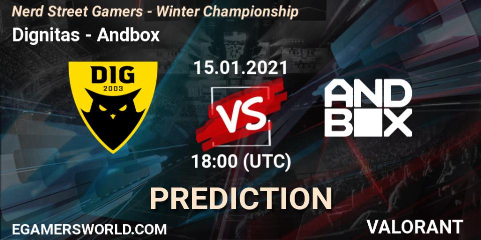 Dignitas - Andbox: прогноз. 15.01.2021 at 18:00, VALORANT, Nerd Street Gamers - Winter Championship