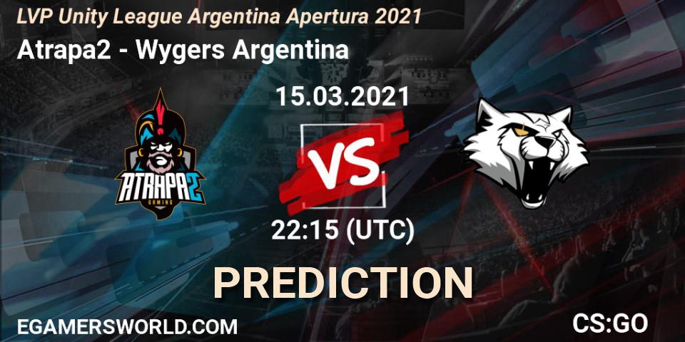 Atrapa2 - Wygers Argentina: прогноз. 15.03.2021 at 22:15, Counter-Strike (CS2), LVP Unity League Argentina Apertura 2021