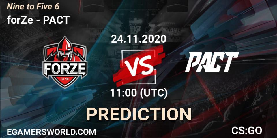 forZe - PACT: прогноз. 24.11.2020 at 11:00, Counter-Strike (CS2), Nine to Five 6
