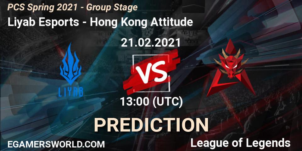 Liyab Esports - Hong Kong Attitude: прогноз. 21.02.2021 at 13:00, LoL, PCS Spring 2021 - Group Stage