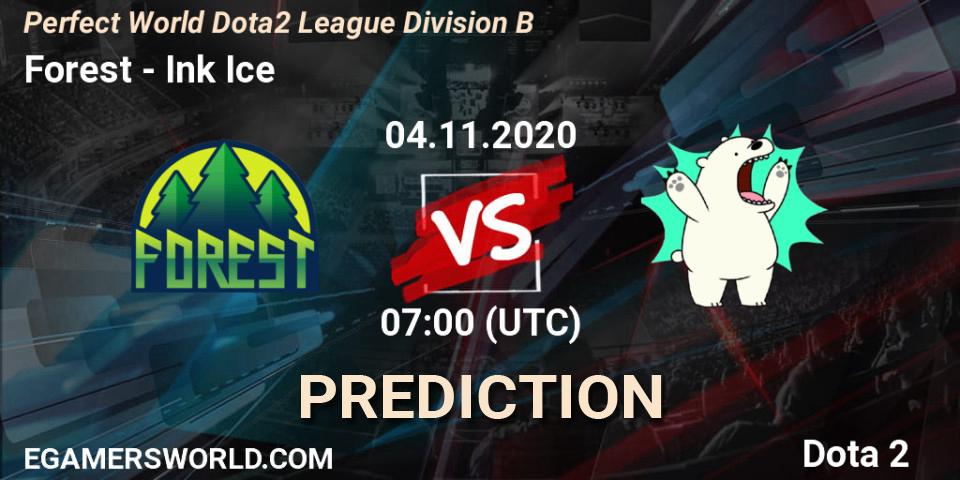 Forest - Ink Ice: прогноз. 04.11.2020 at 07:00, Dota 2, Perfect World Dota2 League Division B