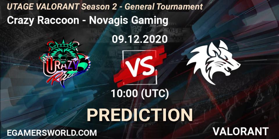 Crazy Raccoon - Novagis Gaming: прогноз. 09.12.2020 at 13:00, VALORANT, UTAGE VALORANT Season 2 - General Tournament