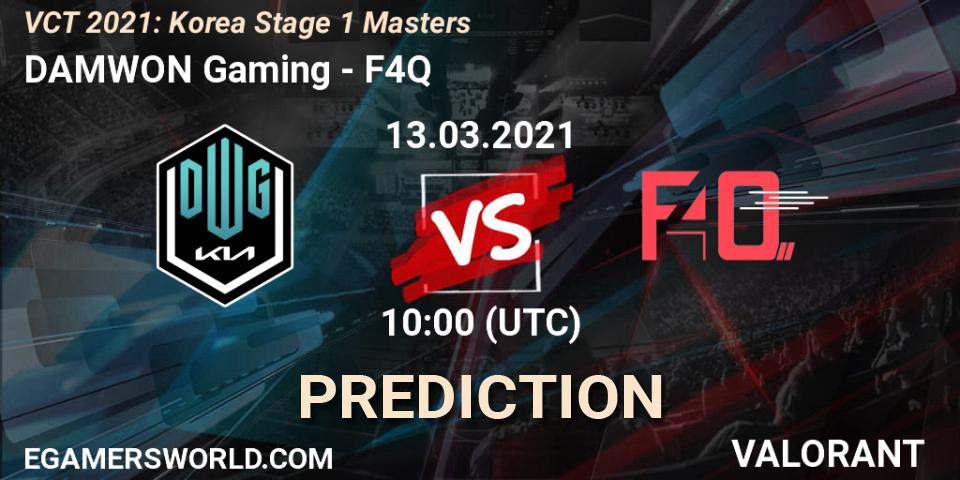 DAMWON Gaming - F4Q: прогноз. 13.03.2021 at 10:00, VALORANT, VCT 2021: Korea Stage 1 Masters