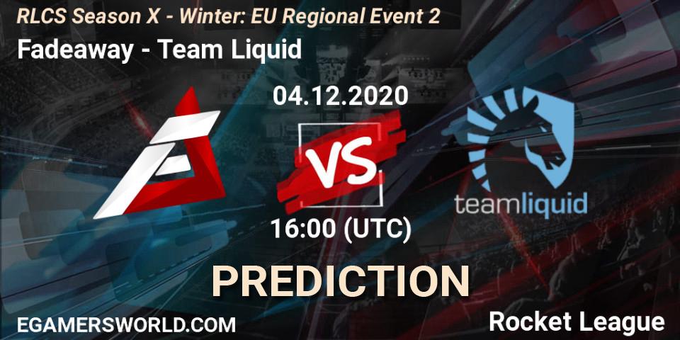 Fadeaway - Team Liquid: прогноз. 04.12.2020 at 16:00, Rocket League, RLCS Season X - Winter: EU Regional Event 2