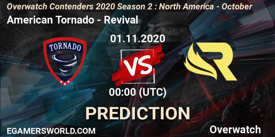 American Tornado - Revival: прогноз. 01.11.2020 at 00:00, Overwatch, Overwatch Contenders 2020 Season 2: North America - October