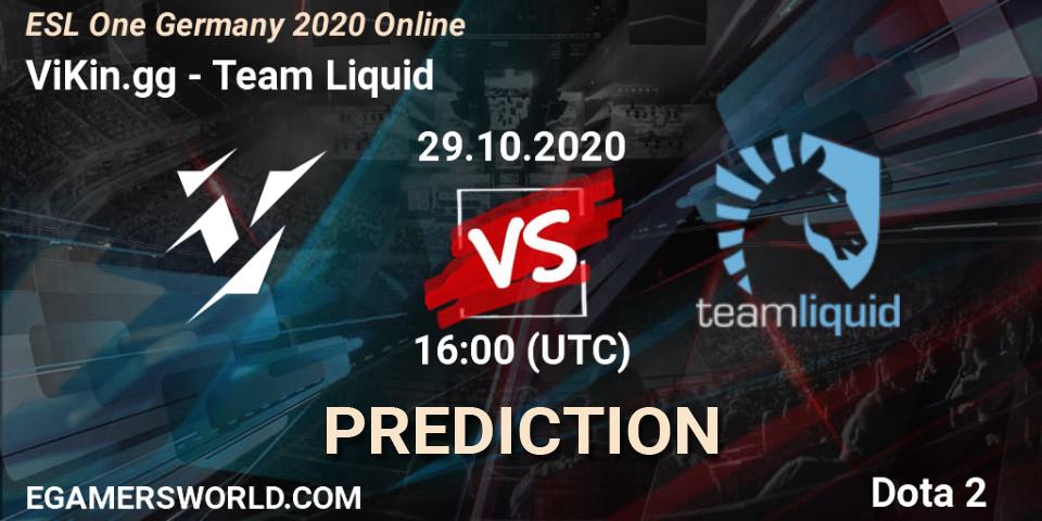 ViKin.gg - Team Liquid: прогноз. 29.10.20, Dota 2, ESL One Germany 2020 Online