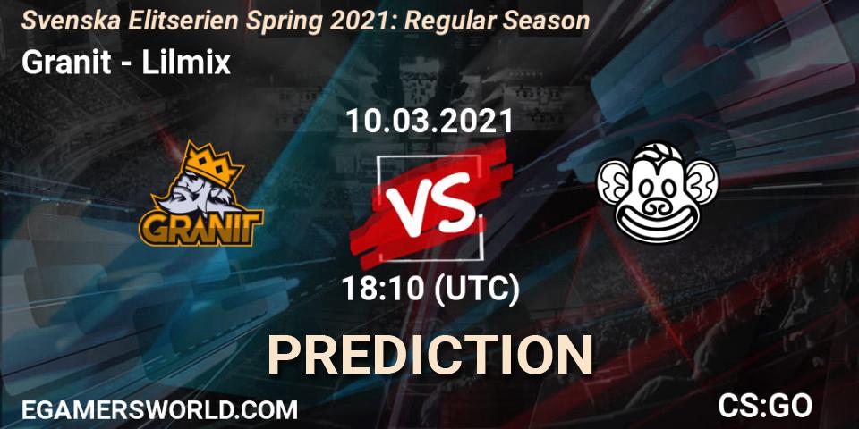 Granit - Lilmix: прогноз. 10.03.2021 at 18:10, Counter-Strike (CS2), Svenska Elitserien Spring 2021: Regular Season
