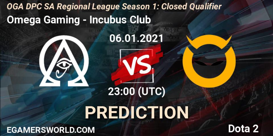 Omega Gaming - Incubus Club: прогноз. 06.01.2021 at 23:00, Dota 2, DPC 2021: Season 1 - South America Closed Qualifier