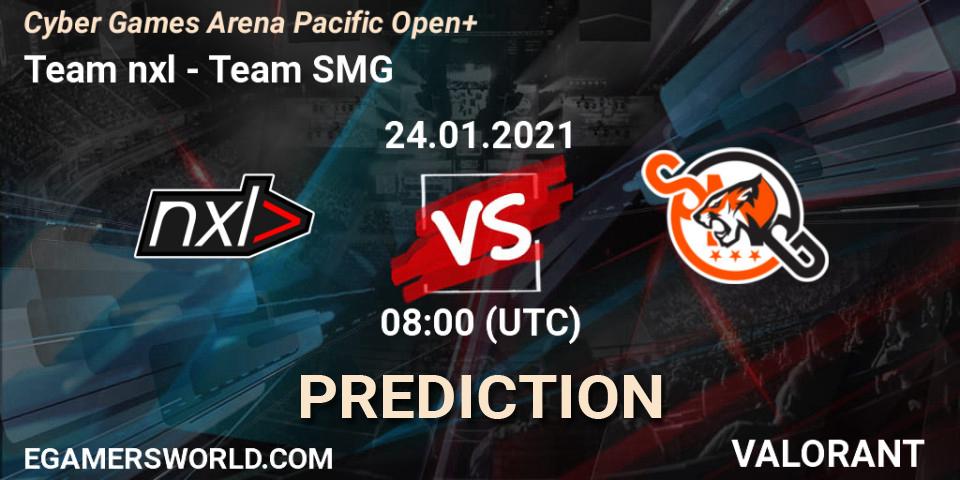 Team nxl - Team SMG: прогноз. 24.01.2021 at 08:00, VALORANT, Cyber Games Arena Pacific Open+