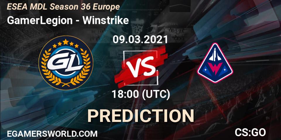 GamerLegion - Winstrike: прогноз. 09.03.21, CS2 (CS:GO), MDL ESEA Season 36: Europe - Premier division