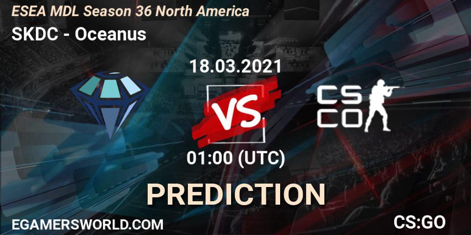 SKDC - Oceanus: прогноз. 18.03.21, CS2 (CS:GO), MDL ESEA Season 36: North America - Premier Division