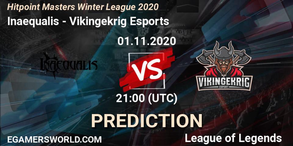 Inaequalis - Vikingekrig Esports: прогноз. 01.11.2020 at 21:00, LoL, Hitpoint Masters Winter League 2020