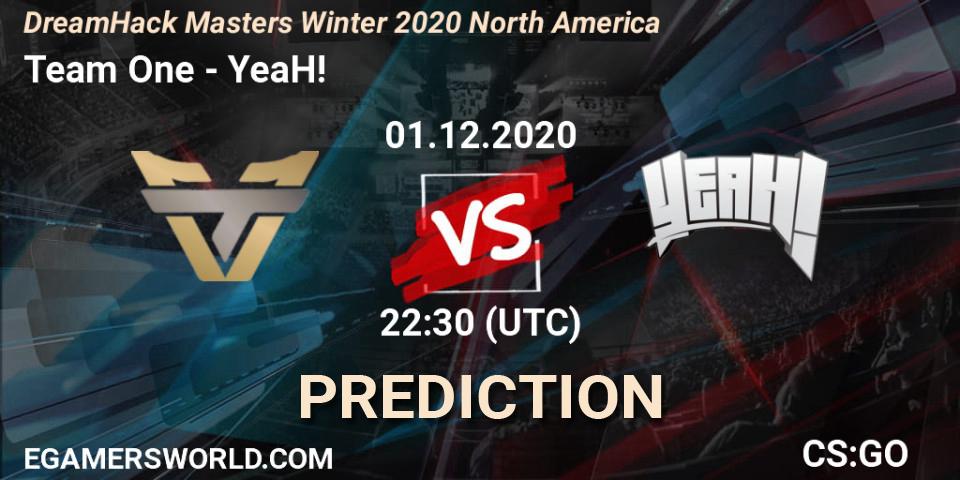 Team One - YeaH!: прогноз. 01.12.20, CS2 (CS:GO), DreamHack Masters Winter 2020 North America