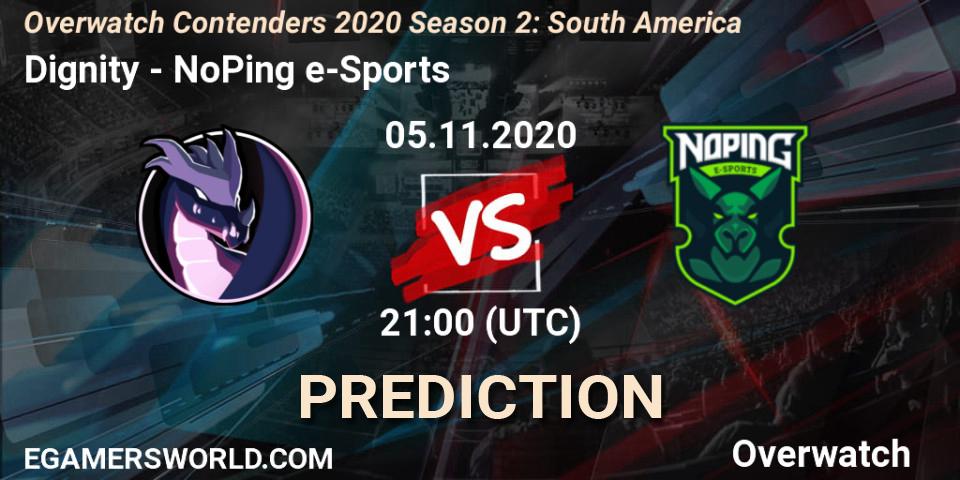 Dignity - NoPing e-Sports: прогноз. 05.11.2020 at 21:00, Overwatch, Overwatch Contenders 2020 Season 2: South America